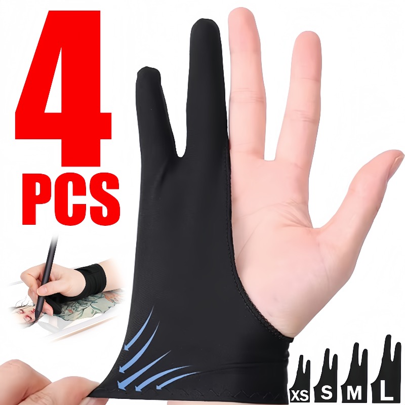 Drawing Glove Artist - Guanti da disegno anti-touch in fibra