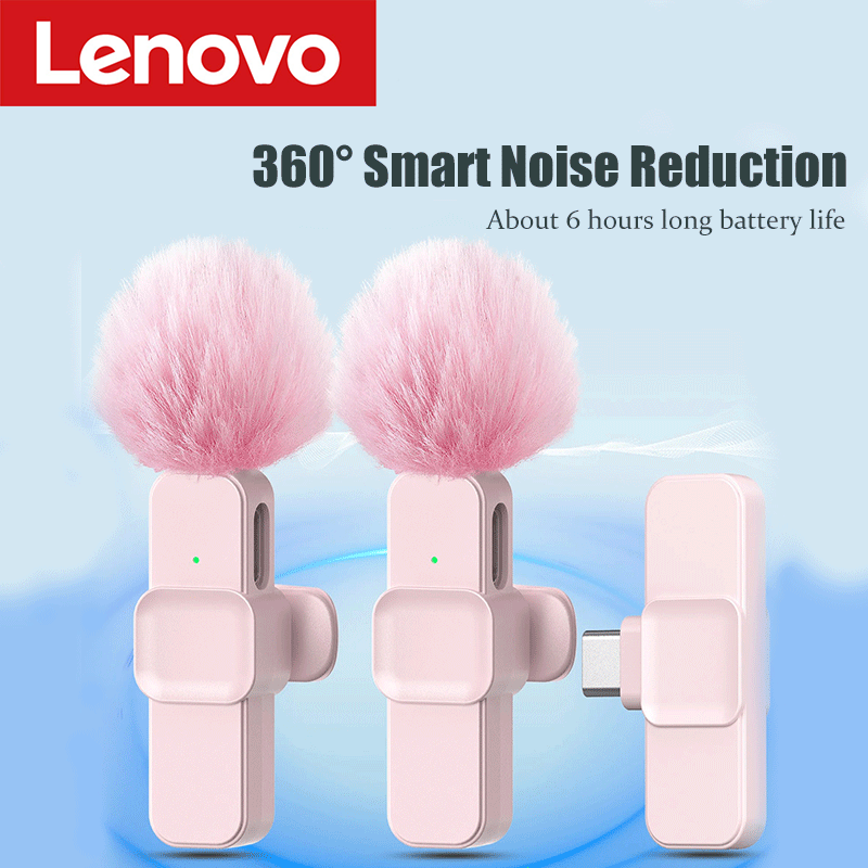 Android Tablet Gaming Accessories - Microfono Lavalier Wireless Rosa Lenovo per